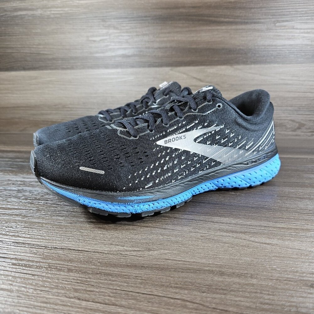 Brooks Ghost 14 Running Shoes Black Blue - Men's Size 11